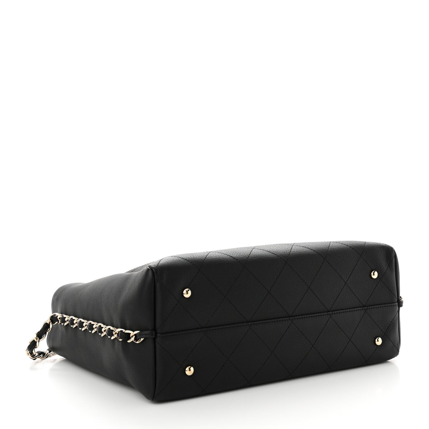 Bullskin Stitched Medium Shopping Bag Black