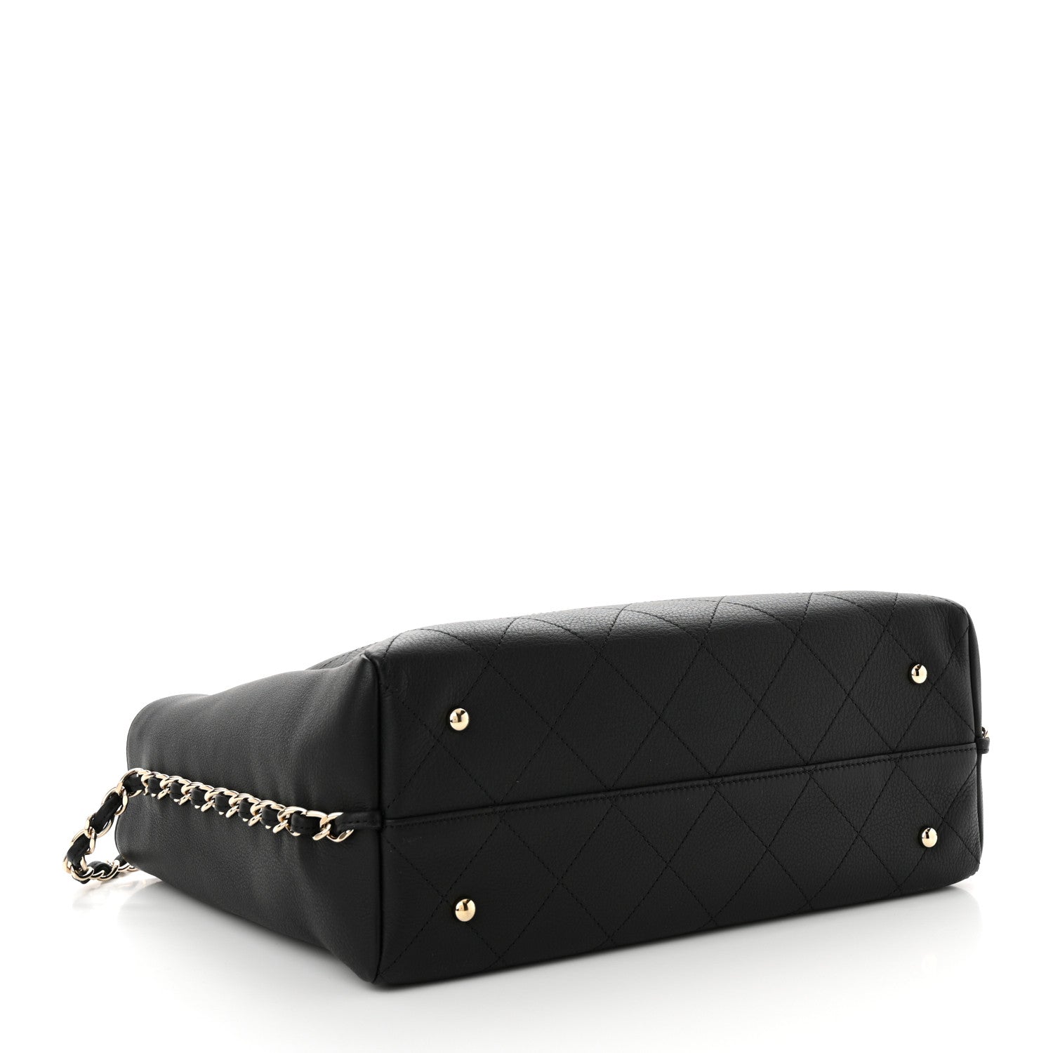 Chanel Bullskin Stitched Medium Shopping Bag Black 4 of 11