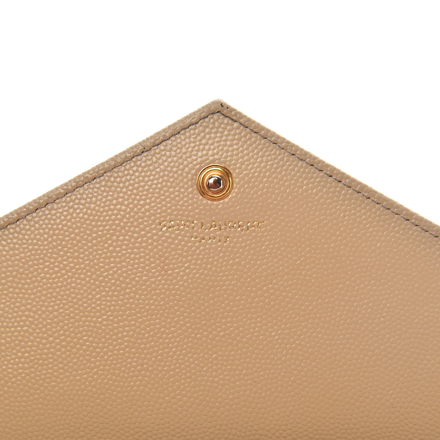 Saint Laurent Grain De Poudre Matelasse Chevron Monogram Chain Wallet Nude Powder 5 of 15