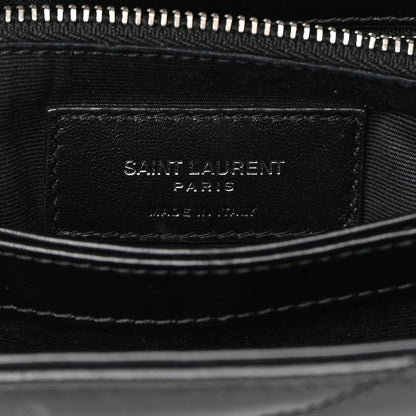 Saint Laurent Calfskin Y Quilted Monogram Toy Loulou Crossbody Bag Black 6 of 16