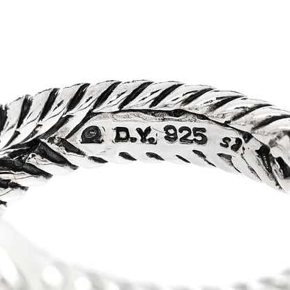 David Yurman Sterling Silver Diamond Prasiolite 8mm Petite Cerise Ring 5 of 5