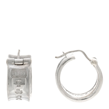Tiffany Sterling Silver Wide 1837 Hoop Earrings 1 of 4