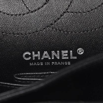 Chanel Sheepskin Chevron Quilted 2.55 Reissue 225 Double Flap So Black 7 of 9