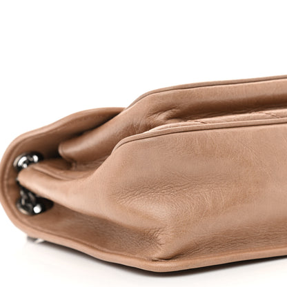 Saint Laurent Crinkled Calfskin Matelasse Monogram Medium Niki Chain Satchel Dark Toffee 9 of 10