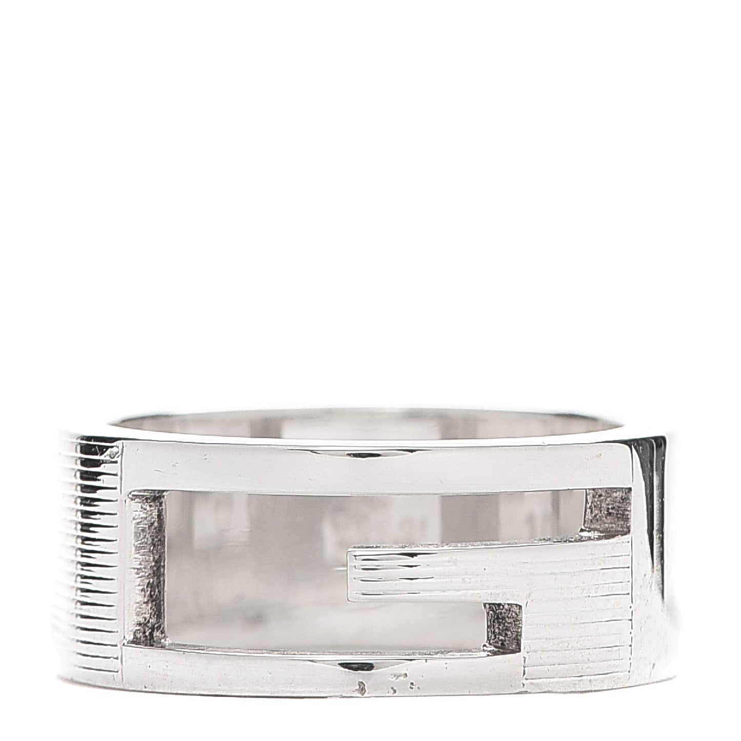 Sterling Silver G Cutout Ring 49 5