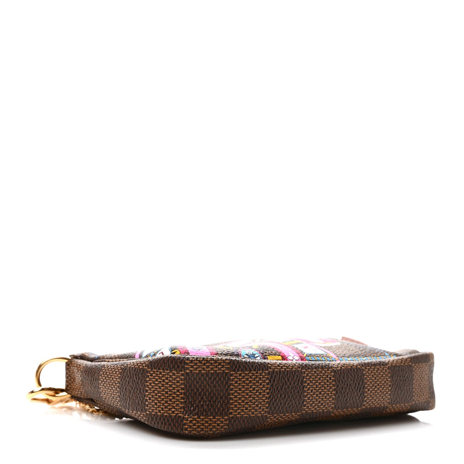 Louis Vuitton Damier Ebene 2020 Christmas Animation Big Wheel Mini Pochette Accessories Rose Ballerine 4 of 6