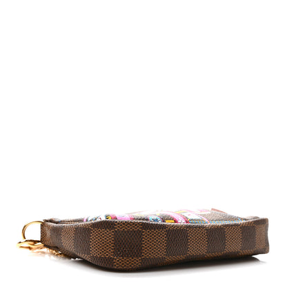 Louis Vuitton Damier Ebene 2020 Christmas Animation Big Wheel Mini Pochette Accessories Rose Ballerine 4 of 6