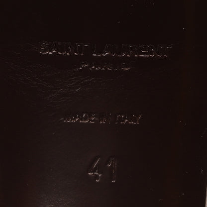 Saint Laurent Calfskin Embossed Crocodile Tribute 75 Platform Sandals 41 Rouge Legion 7 of 9