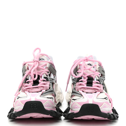 Balenciaga Rubber Mesh Tri-Color Womens Track.2 Open Sneakers 37 Pink Grey White 2 of 9