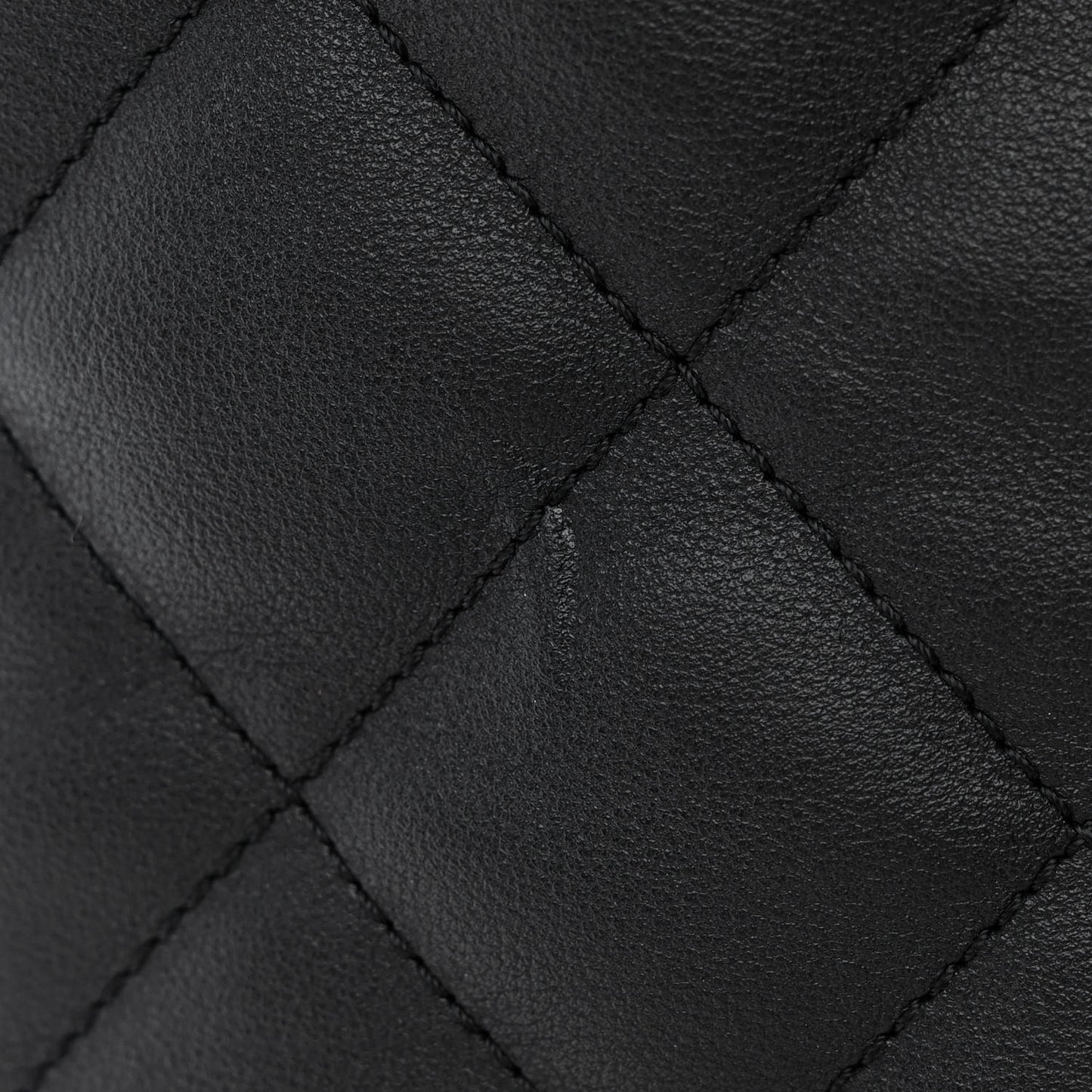 Lambskin Quilted Pocket Hobo Black