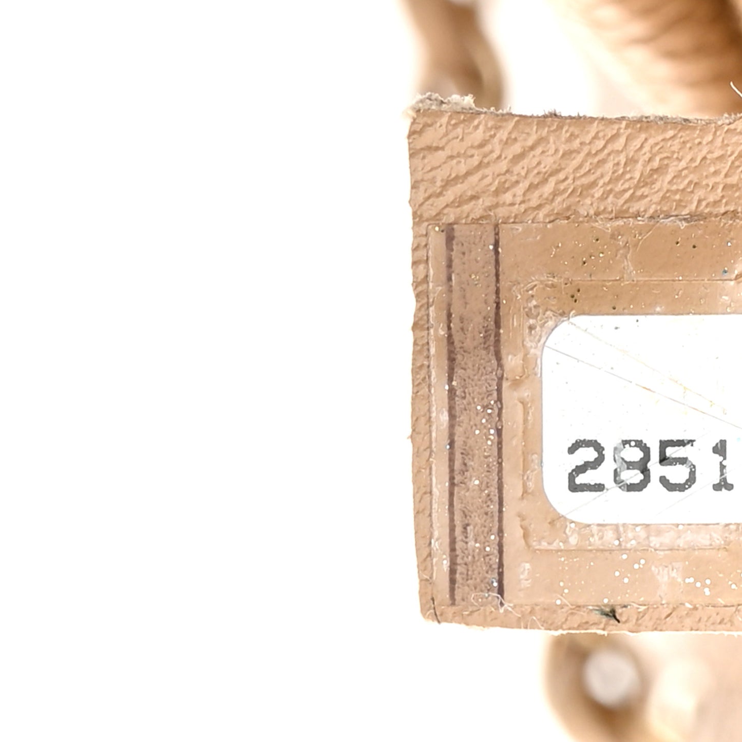 Caviar Quilted Rolled Up Bucket Drawstring Bag Beige