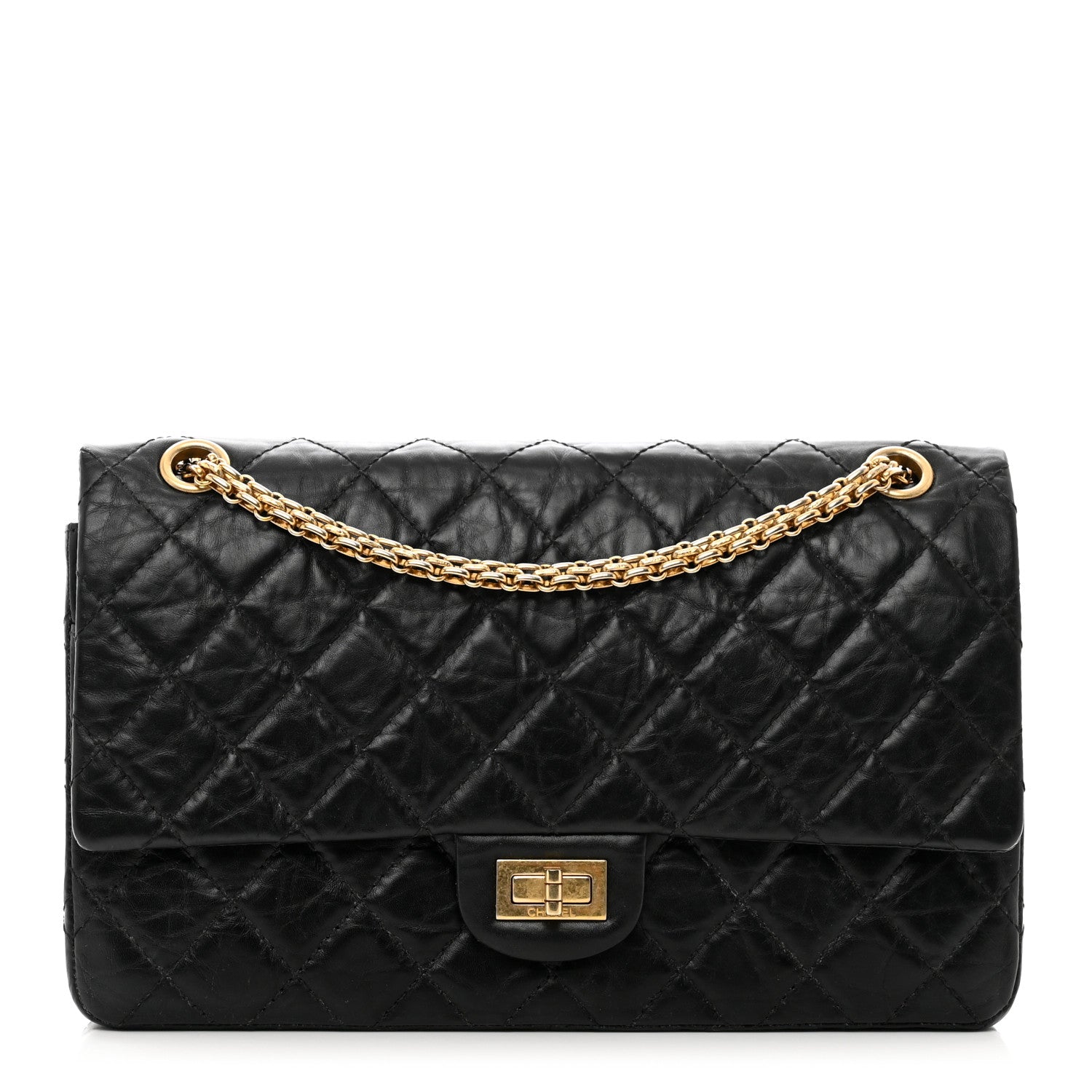 Chanel Aged Calfskin Quilted 2.55 Reissue 226 Flap Black 1 of 12