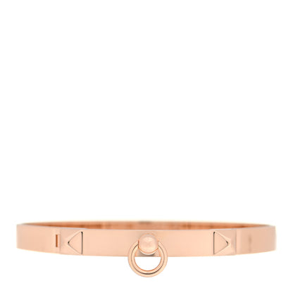 Hermes 18K Rose Gold PM Collier De Chien Bracelet ST 1 of 5