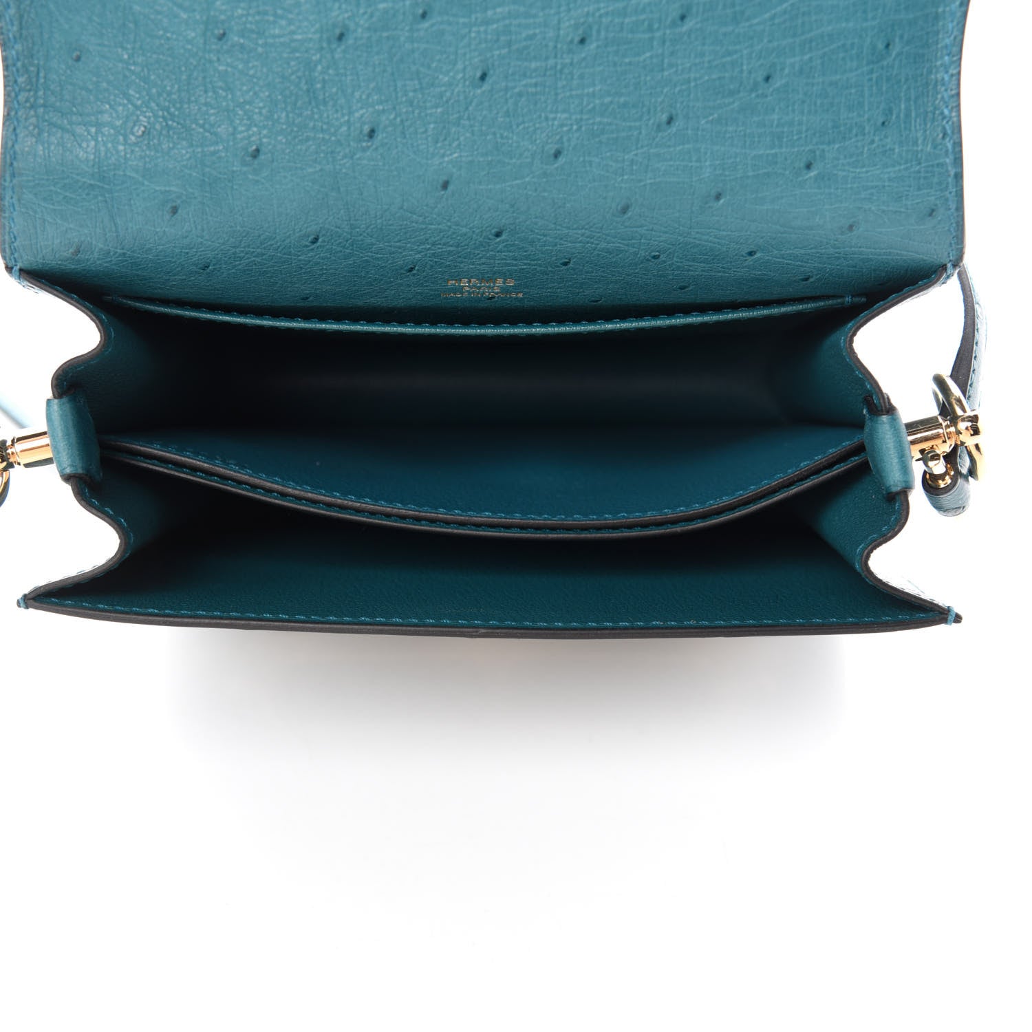Hermes Ostrich Mini Sac Roulis Cobalt 5 of 11
