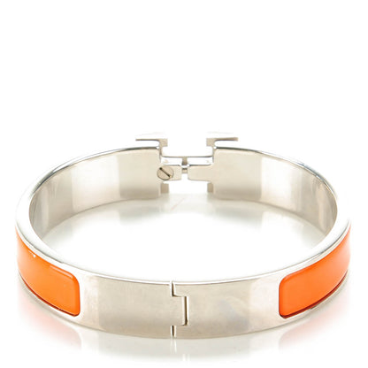Hermes Enamel Narrow Clic Clac H Bracelet PM Orange 3 of 6