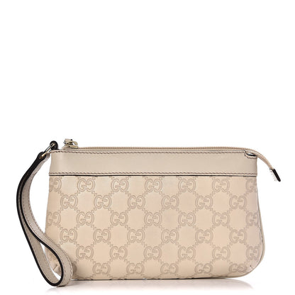 Gucci Guccissima Wristlet Off White 1 of 9