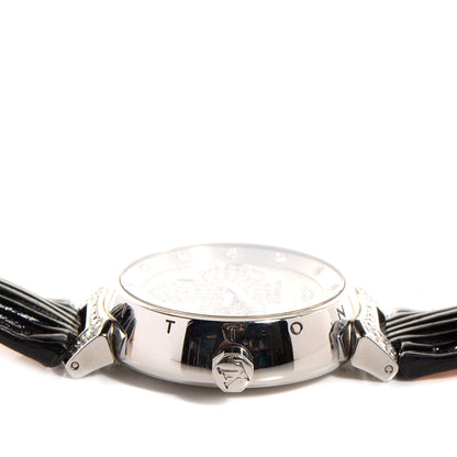 Louis Vuitton Stainless Steel Epi Diamond 34mm Tambour Forever Quartz Watch Champagne 5 of 7
