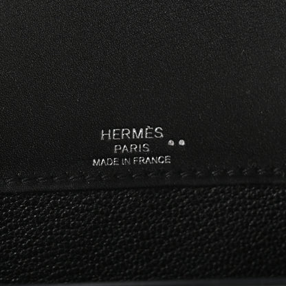 Hermes Swift Shiny Niloticus Crocodile Kelly Depeches 25 Pouch Black 6 of 8