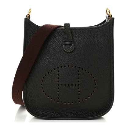 Hermes Taurillon Clemence Evelyne TPM Ebene Rouge Sellier 1 of 10