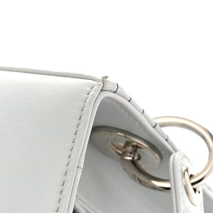 Christian Dior Embroidered Applique Medium Lady Dior Light Blue Multicolor 13 of 13