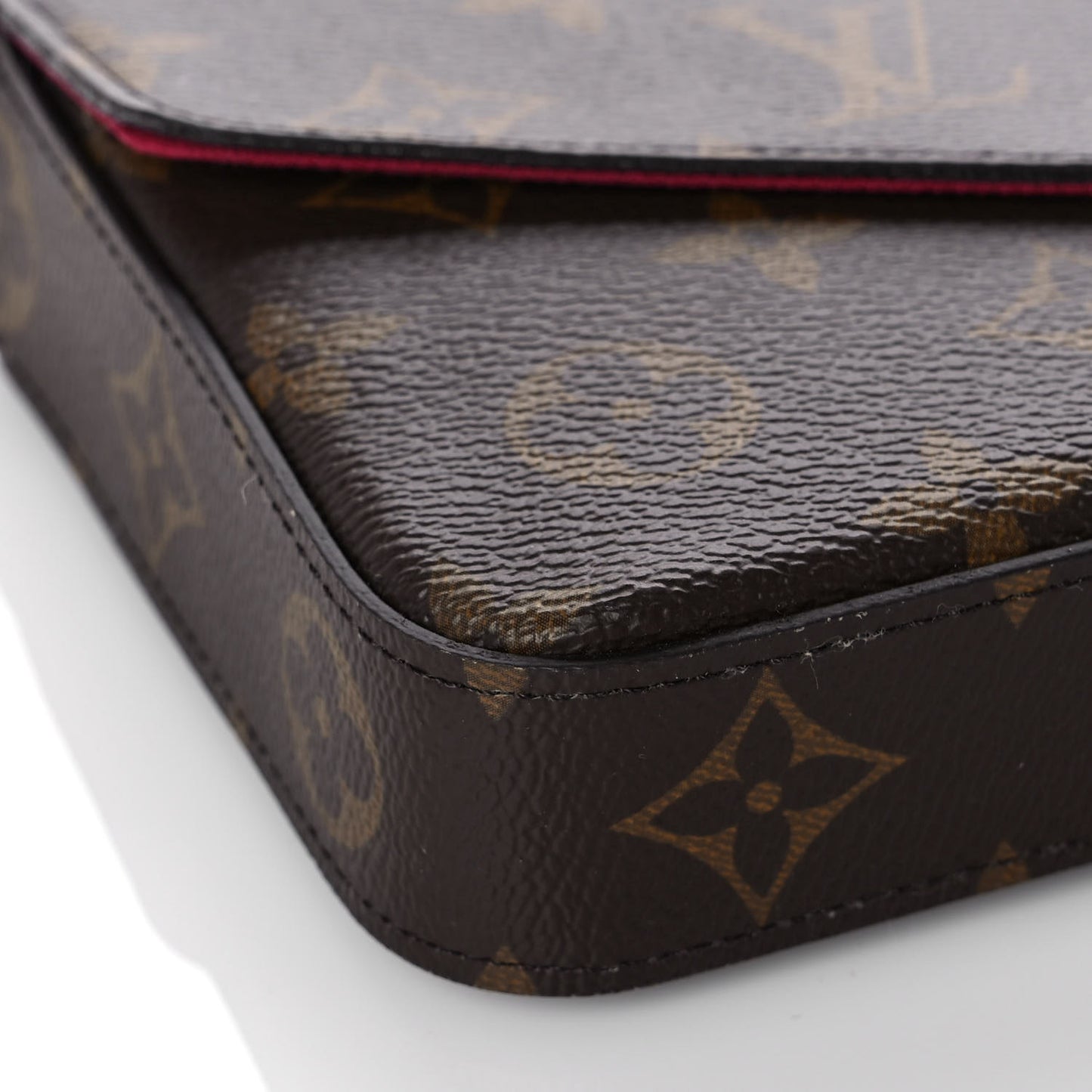 Monogram Pochette Felicie Chain Wallet Fuchsia