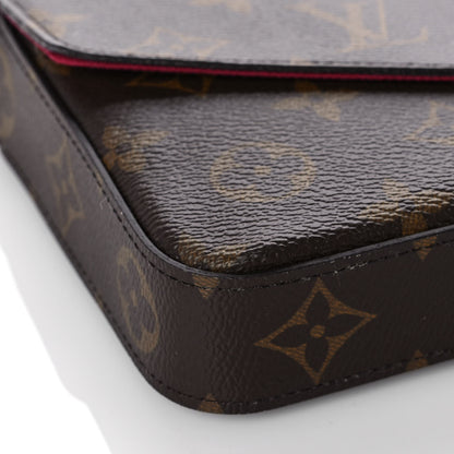 Louis Vuitton Monogram Pochette Felicie Chain Wallet Fuchsia 9 of 11