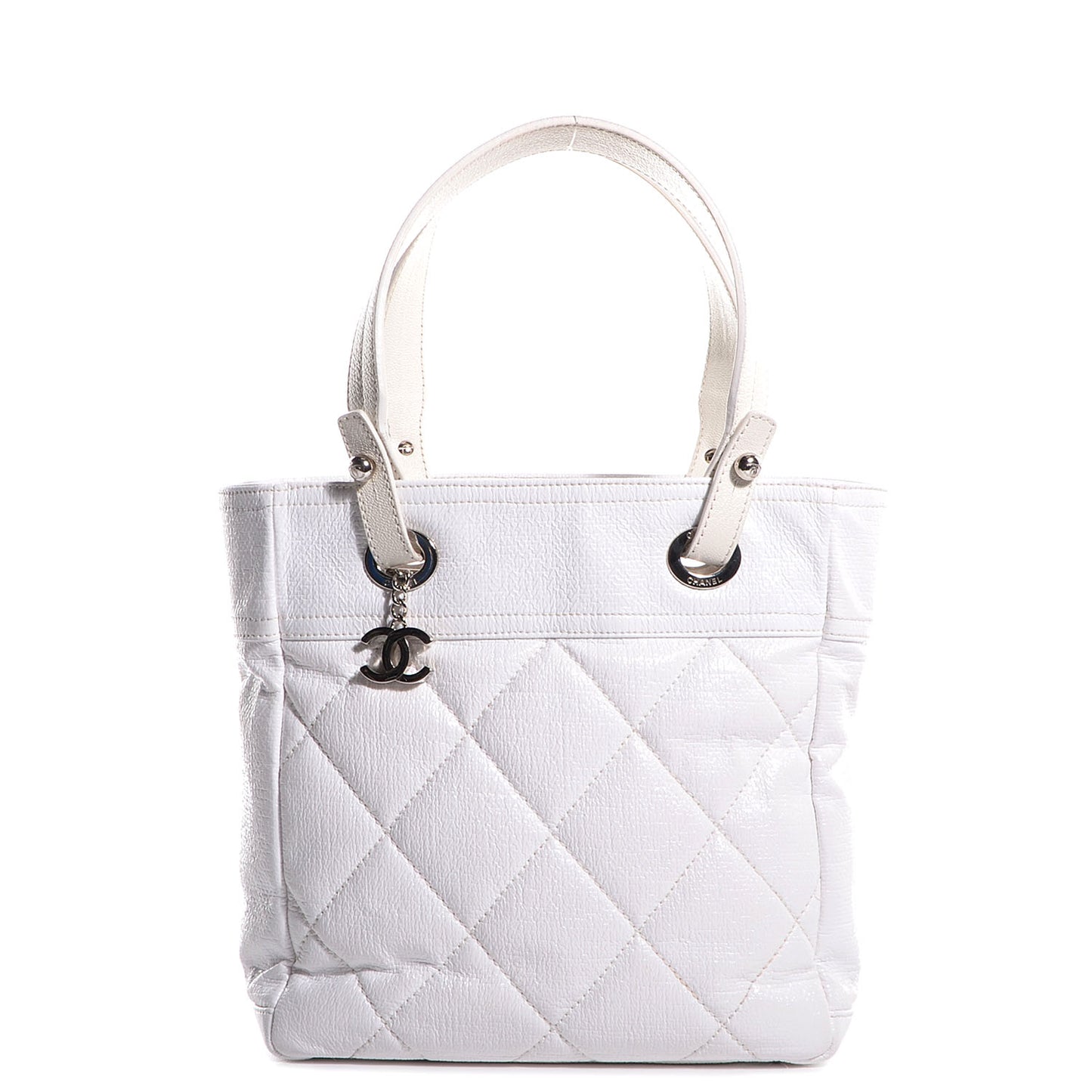Coated Canvas Paris Biarritz Small Tote White