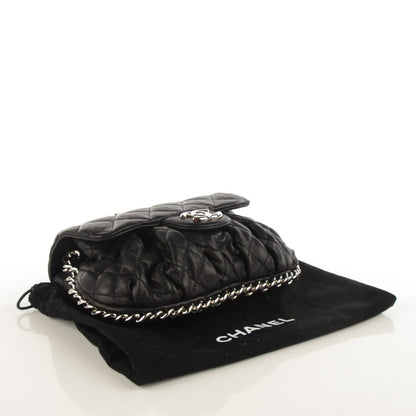 Chanel Washed Lambskin Chain Around Mini Flap Black 4 of 7