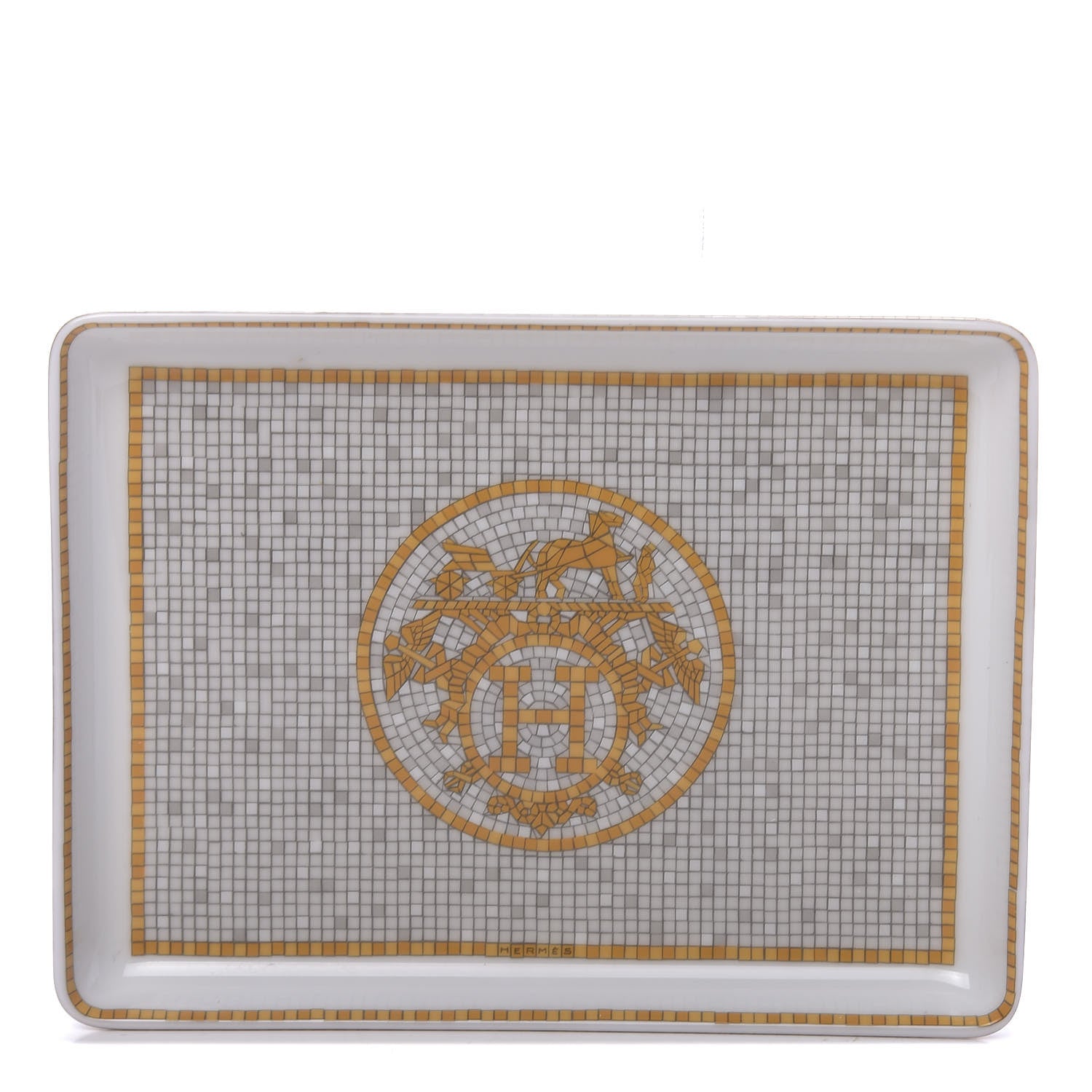 Hermes Porcelain Mosaique au 24 Sushi Plate 1 of 8