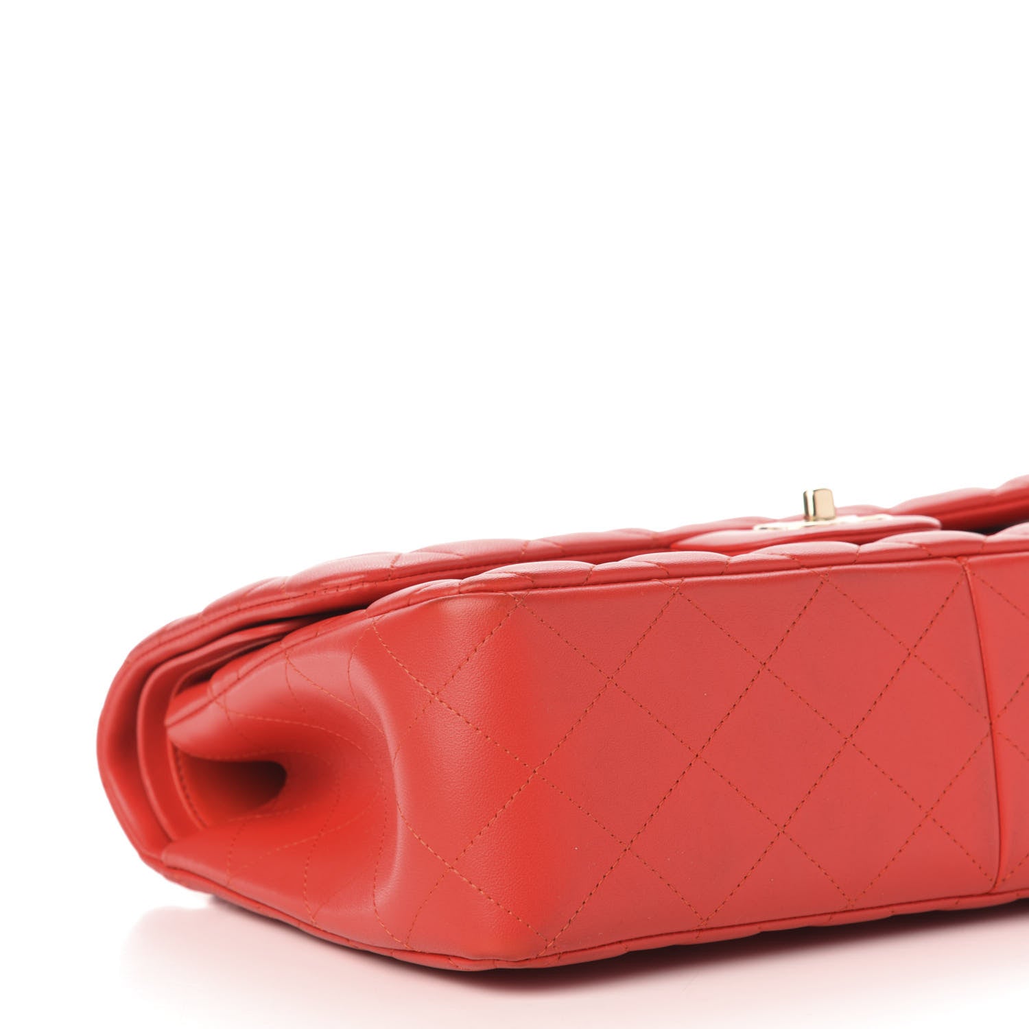 Chanel Lambskin Quilted Jumbo Double Flap Red 10 of 12