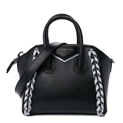Givenchy Smooth Calfskin Mini Chain Weave Antigona Black 1 of 12