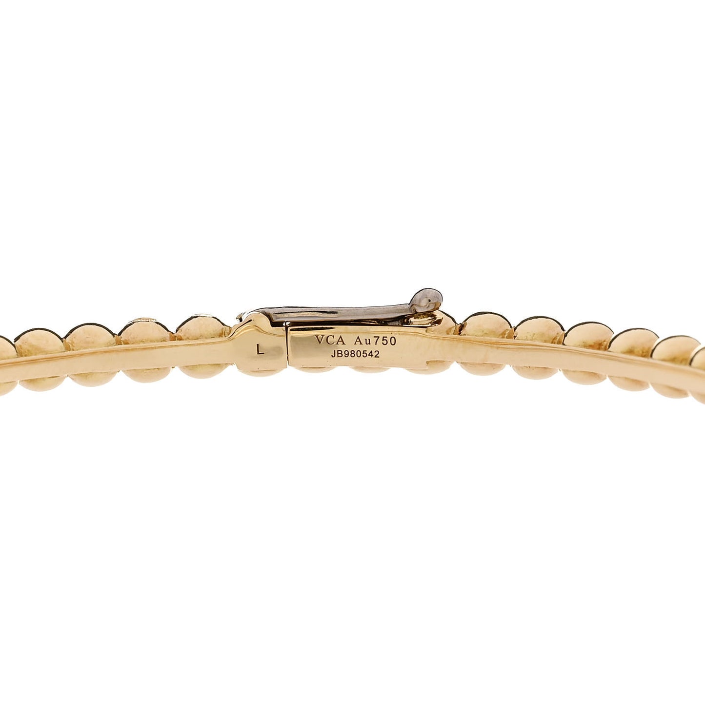 18K Yellow Gold Perlee Pearls of Gold Bracelet L