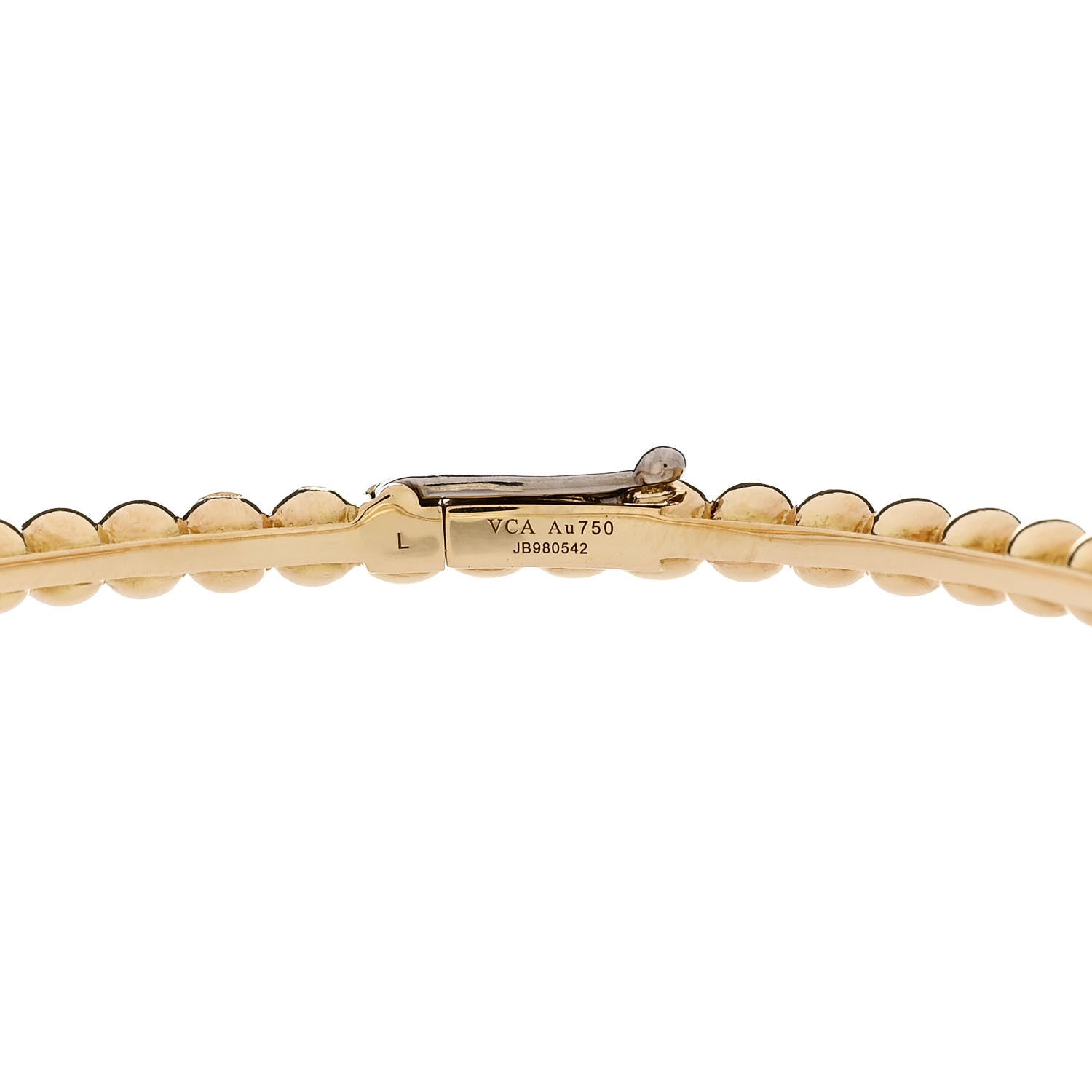 Van Cleef & Arpels 18K Yellow Gold Perlee Pearls of Gold Bracelet L 3 of 4