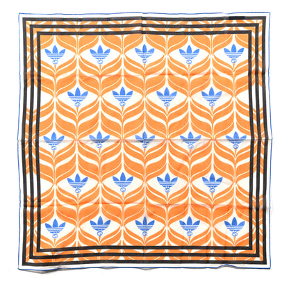 Gucci X ADIDAS Cotton Trefoil GG Square Scarf Orange Multicolor 1 of 3