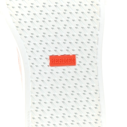 Hermes Canvas Calfskin Deep Sneakers 35.5 Framboise White 6 of 9