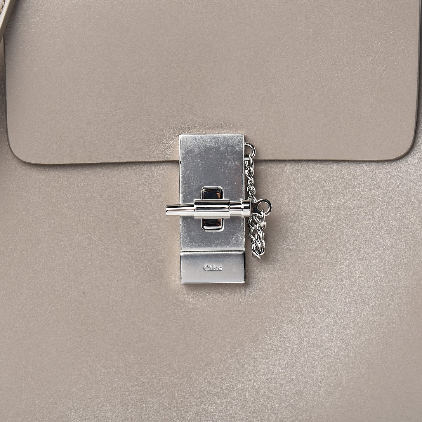 Shiny Calfskin Medium Annie Shoulder Bag Motty Grey