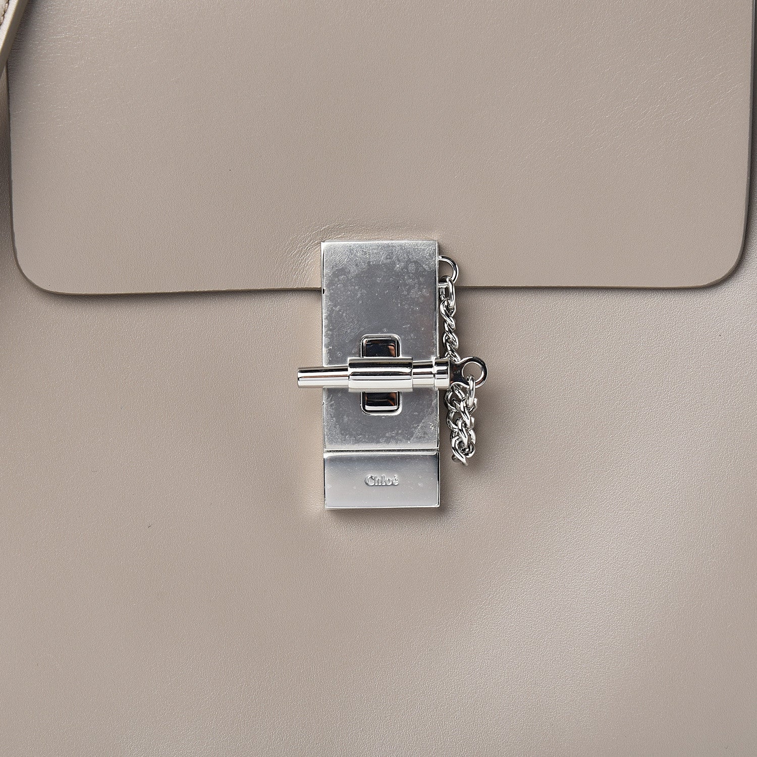 Chloe Shiny Calfskin Medium Annie Shoulder Bag Motty Grey 9 of 9