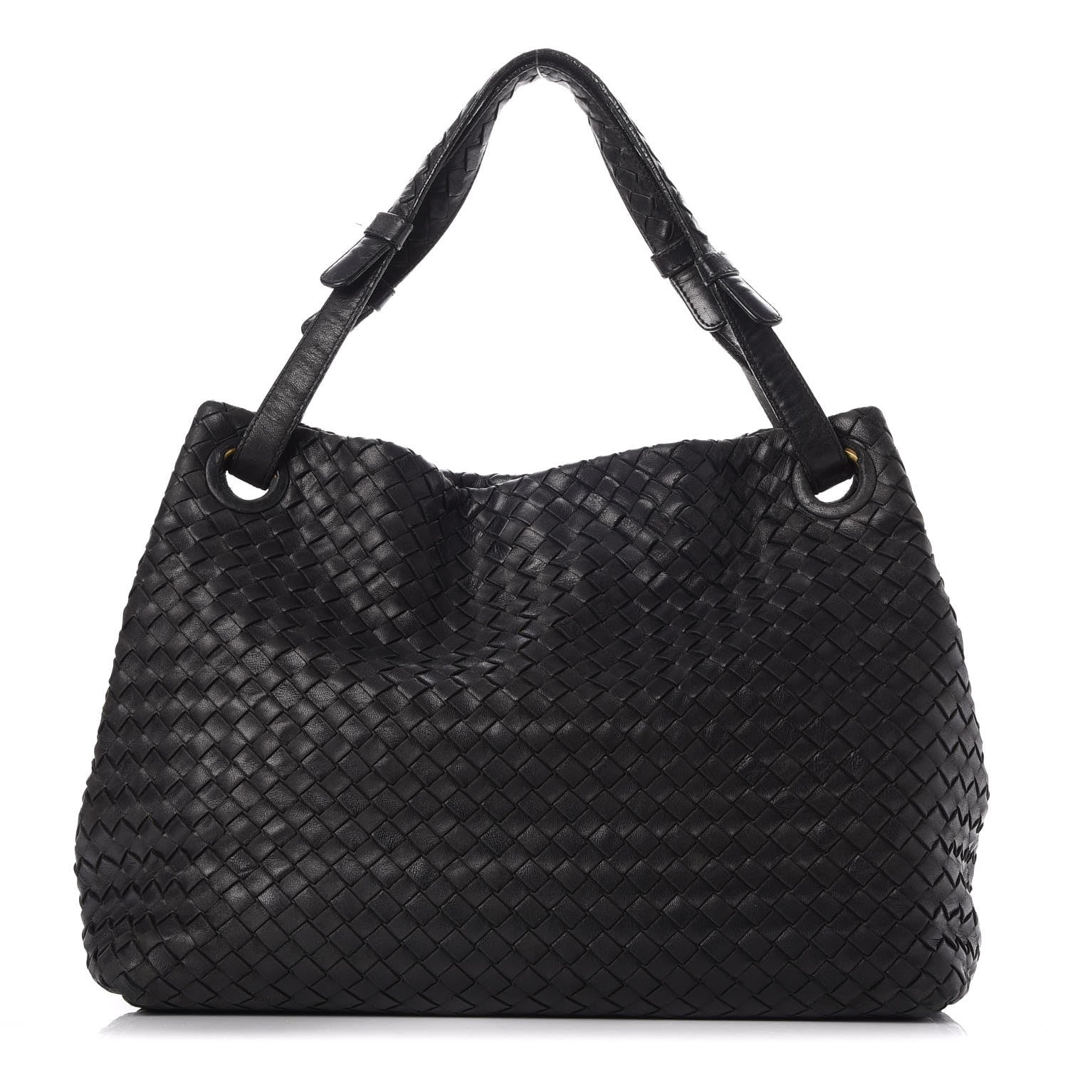 Bottega Veneta Nappa Intrecciato Medium Garda Bag Black 1 of 21