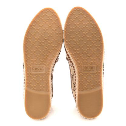 Gucci GG Supreme Monogram Horsebit Espadrilles 36 Camel Ebony Sundial 6 of 10