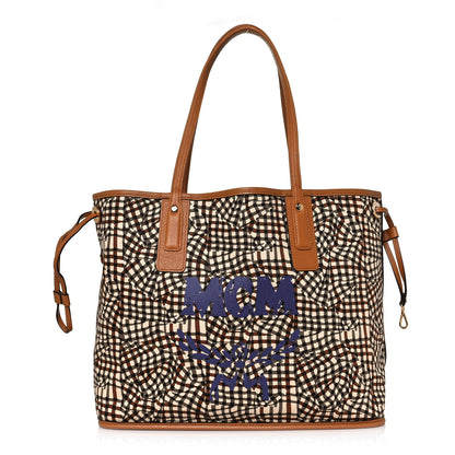 MCM Visetos Medium Liz Reversible Shopper Tote Cognac 12 of 18