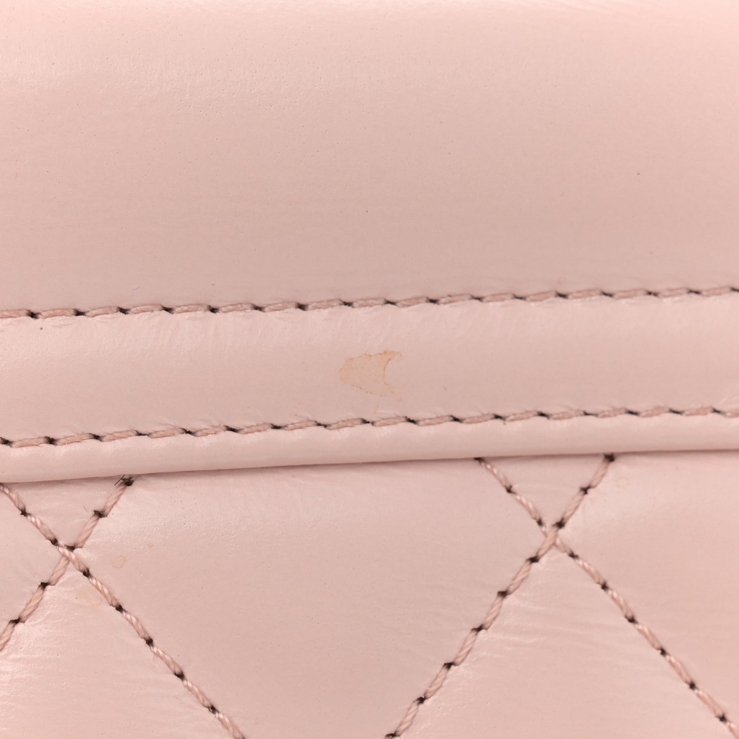 Shiny Aged Calfskin Quilted Nano Kelly Shopper Light Pink