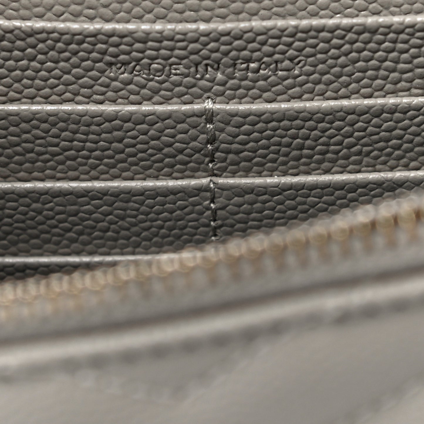 Grain De Poudre Matelasse Chevron Monogram Envelope Chain Wallet Dark Beige