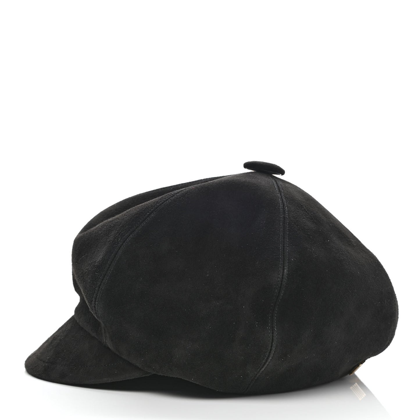 Suede Goatskin Arty Beret Cap 58 Black