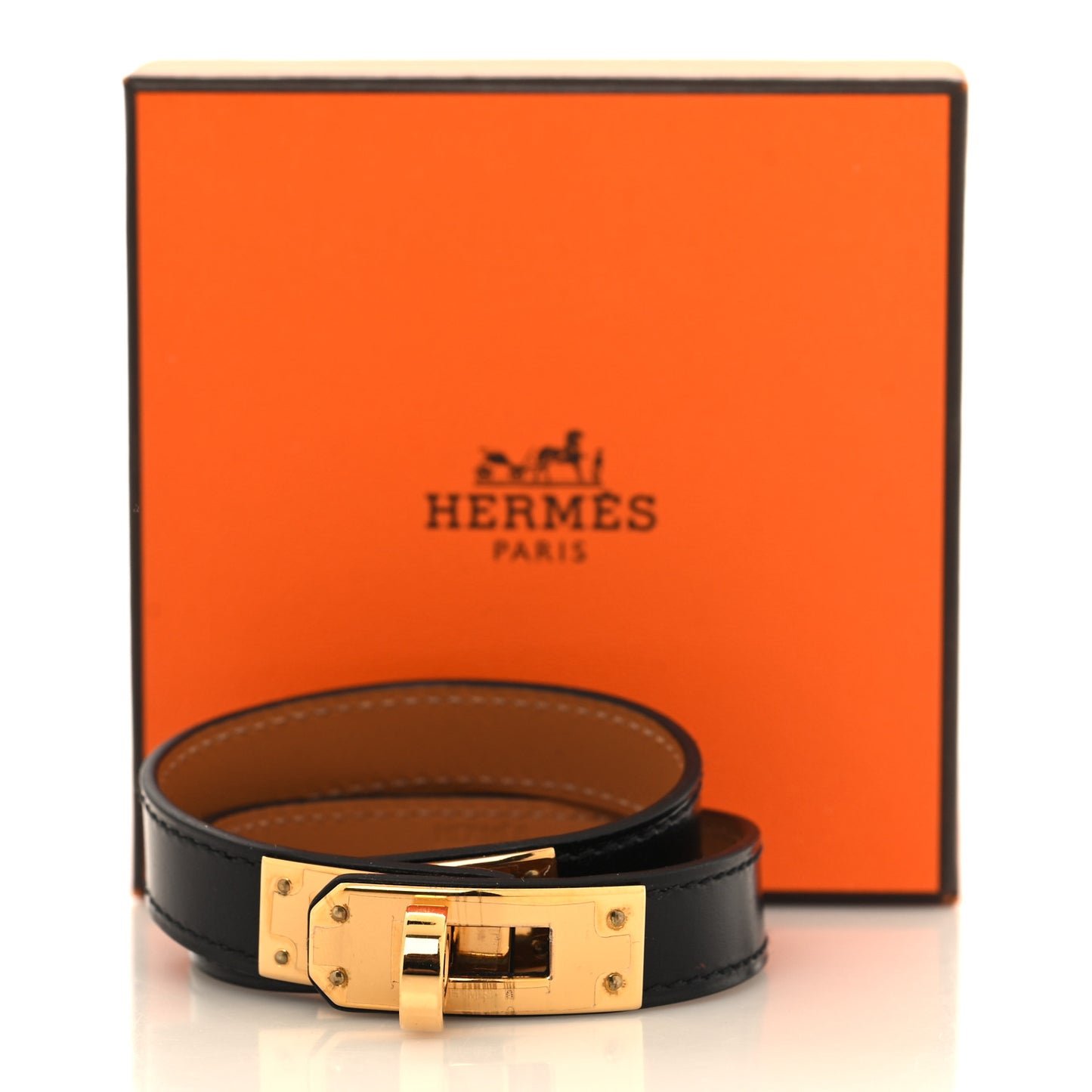 Box Kelly Double Tour Bracelet T2 Black