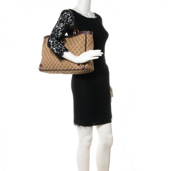 Monogram Large Abbey Tote Brown