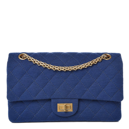 Chanel Jersey Quilted 2.55 Reissue 225 Flap Blue 1 of 9