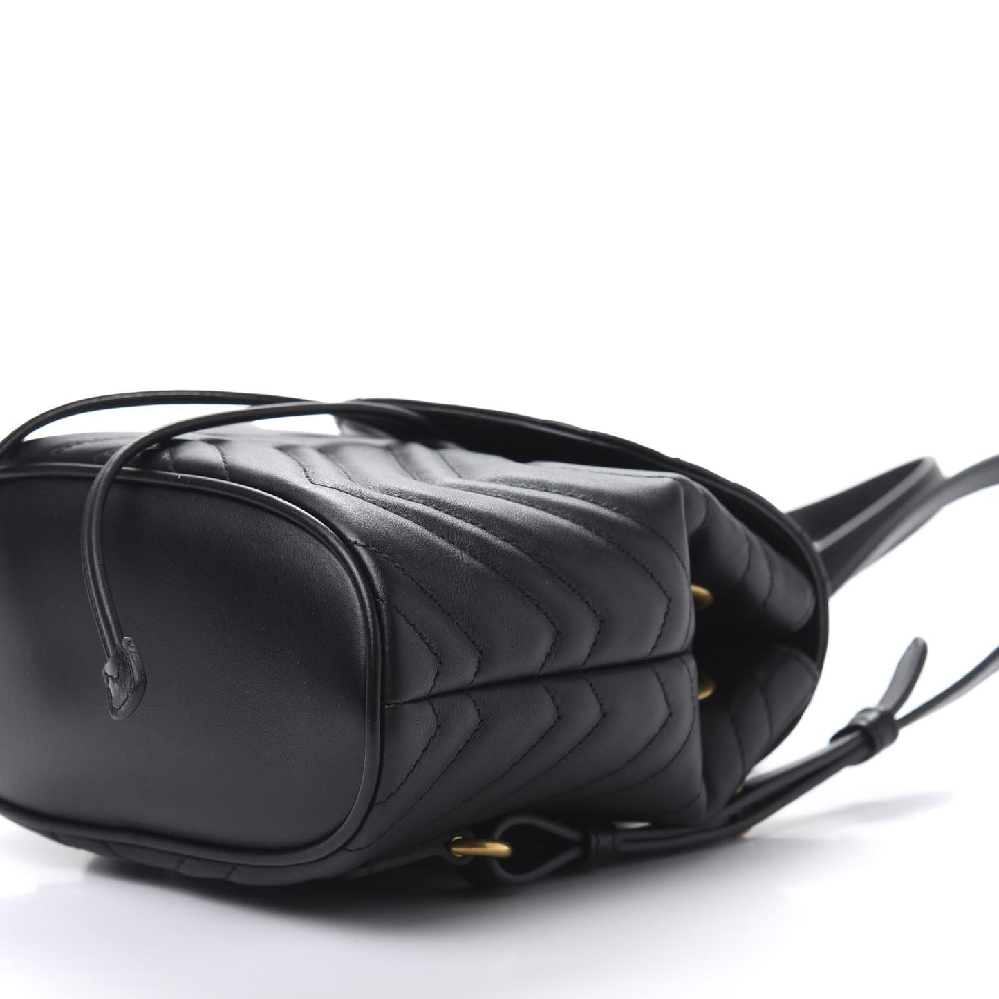 Calfskin Matelasse GG Marmont Flap Backpack Black