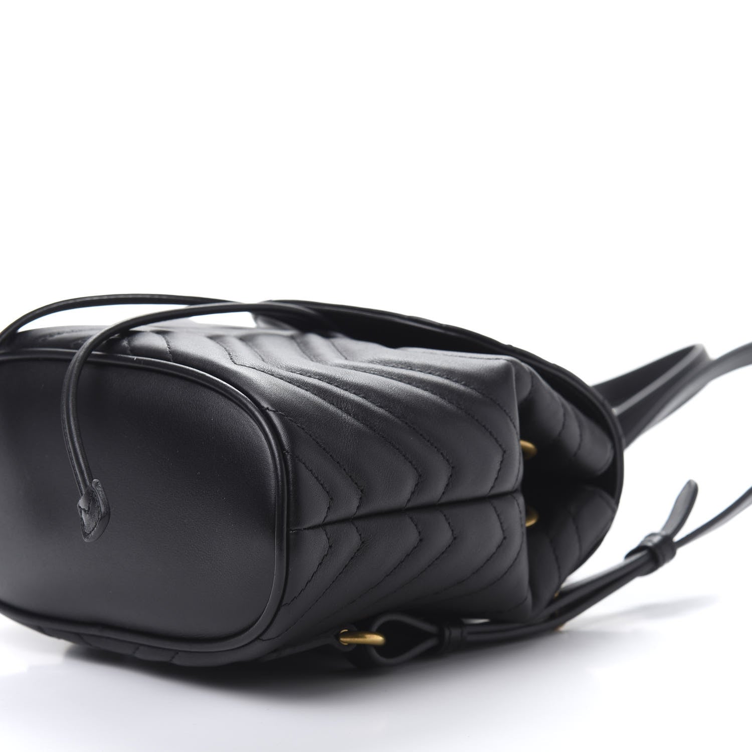 Gucci Calfskin Matelasse GG Marmont Flap Backpack Black 6 of 10