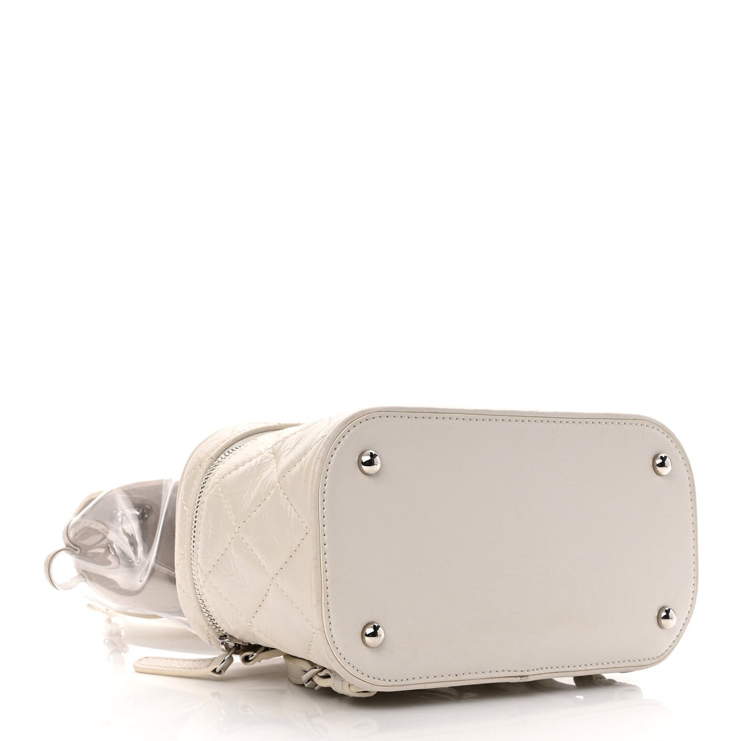 Chanel Crumpled Calfskin PVC Quilted Backpack White 4 of 12