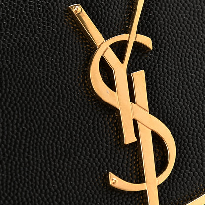 Saint Laurent Grain De Poudre Medium Classic Monogram Kate Satchel Black 9 of 9
